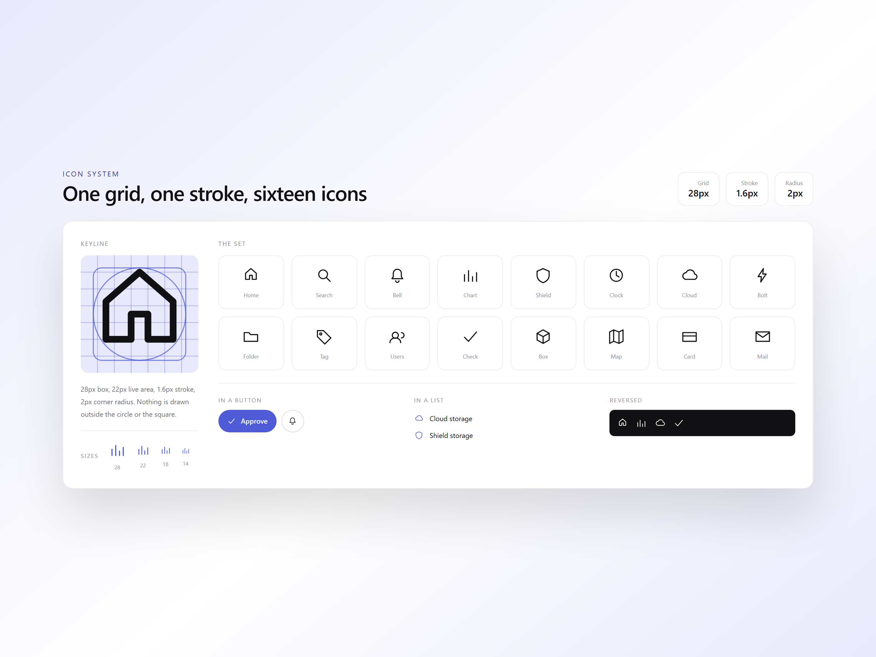 Icon system, interface design by LTF Technologies