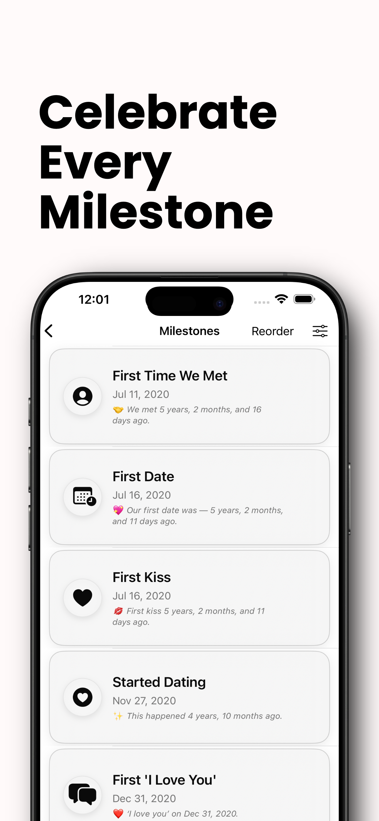 Ties App - Milestones